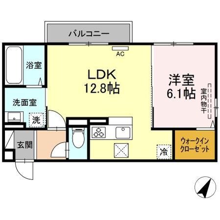 安芸中野駅 徒歩12分 1階の物件間取画像